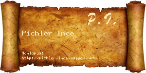 Pichler Ince névjegykártya